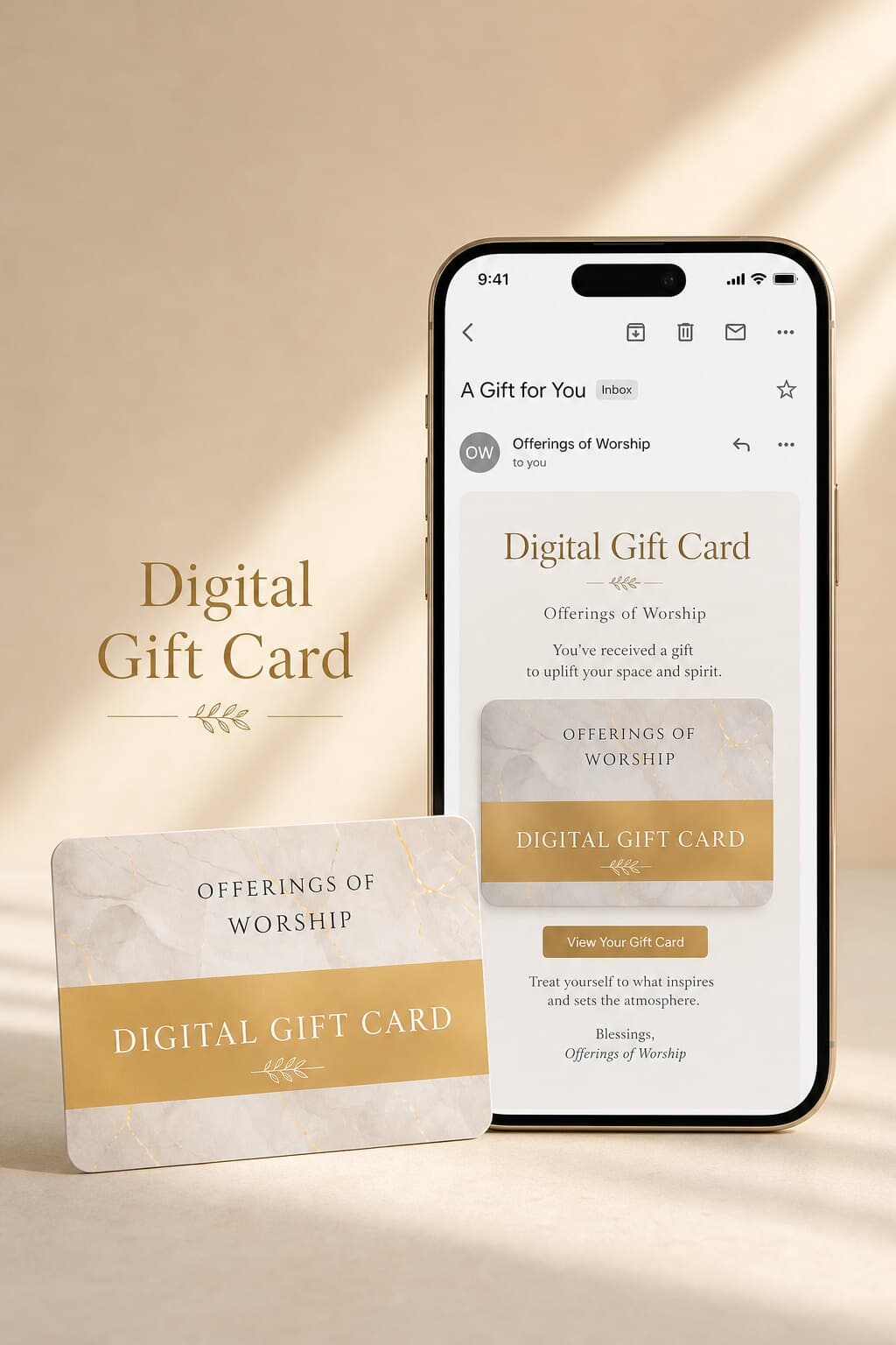 Digital Gift Card — An offering of choice.