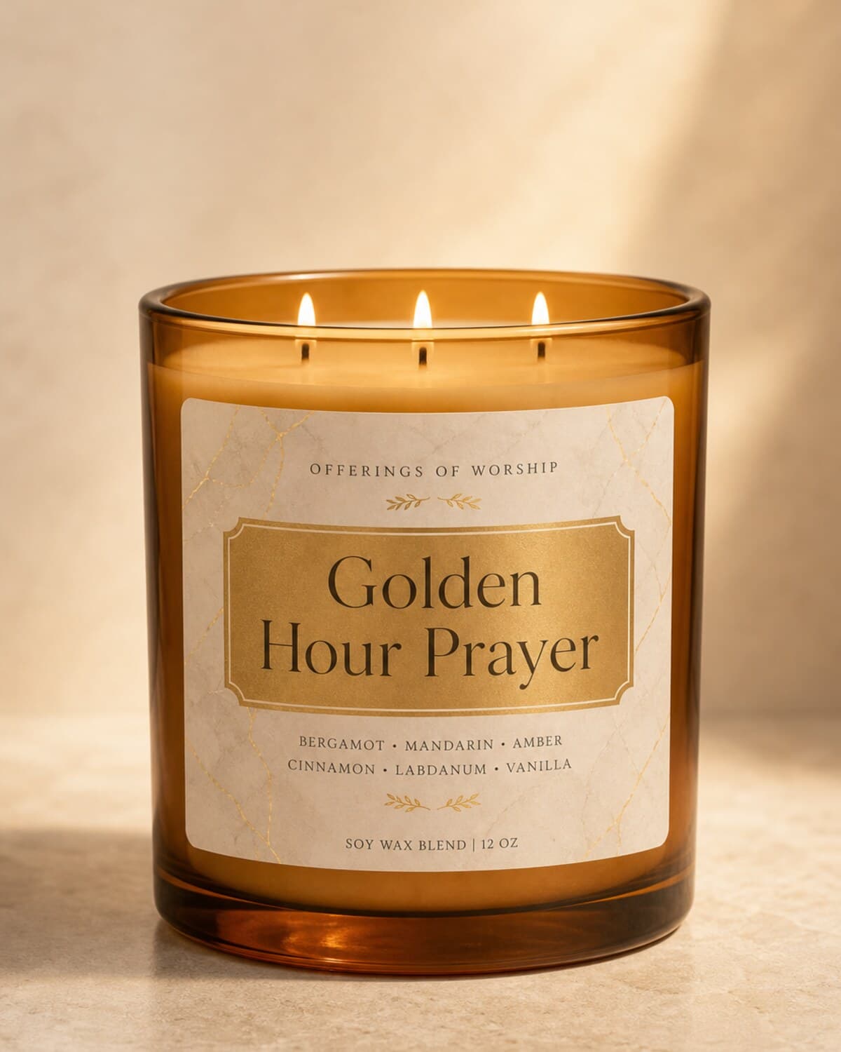 Golden Hour Prayer — Bergamot, amber, and glowing warmth.