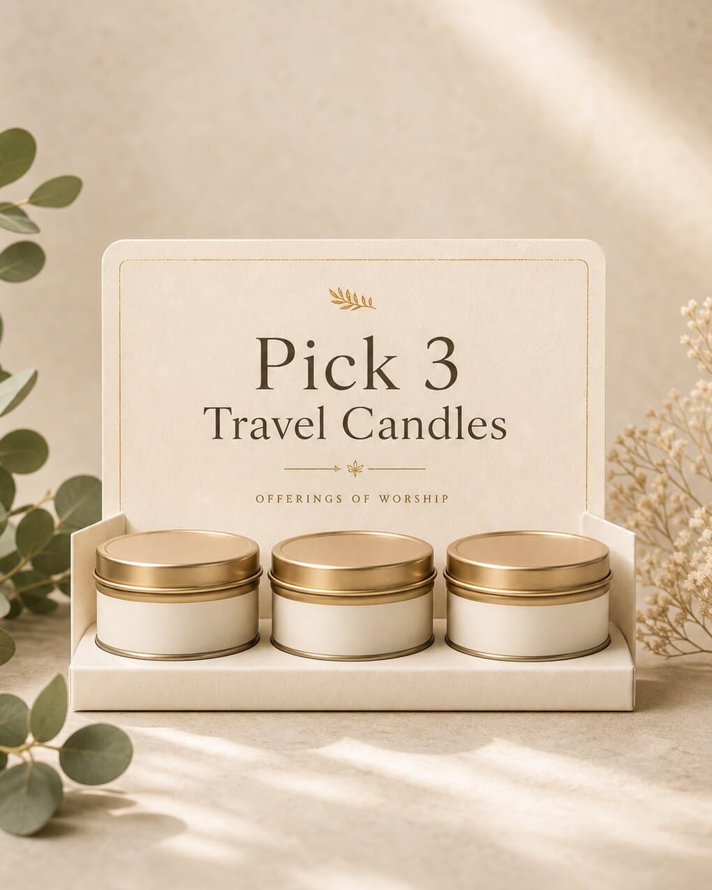 Pick 3 Travel Candles — Three travel tins, your scents.